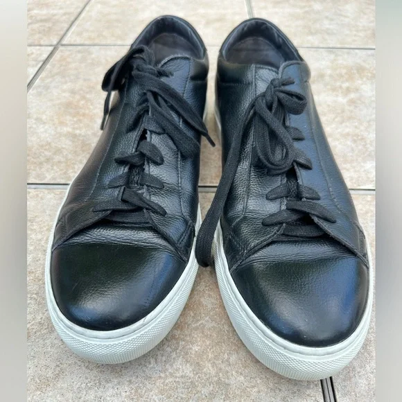 Adam Derrick To Boot New York Black Leather Sneakers in Nappa Black